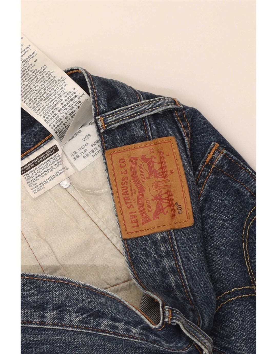 Pantaloni de damă Levi's Denim Hot Pants W29, bumbac albastru mediu