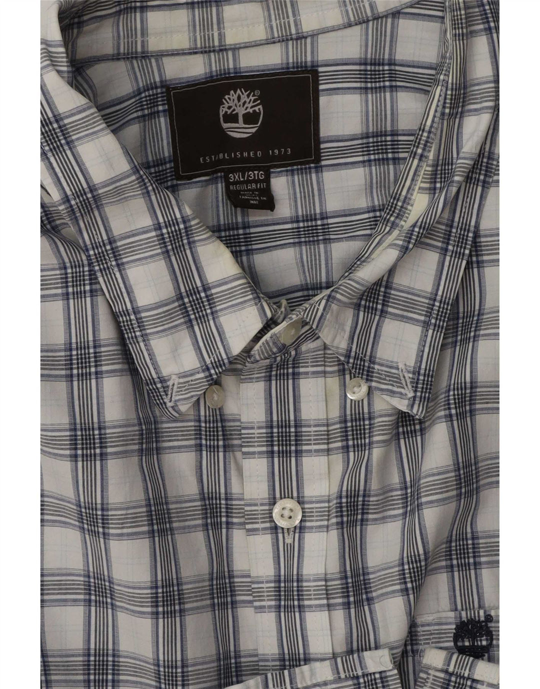 Cămașă Timberland pentru bărbați cu mânecă scurtă, cu o formă regulată, 3XL, albastru