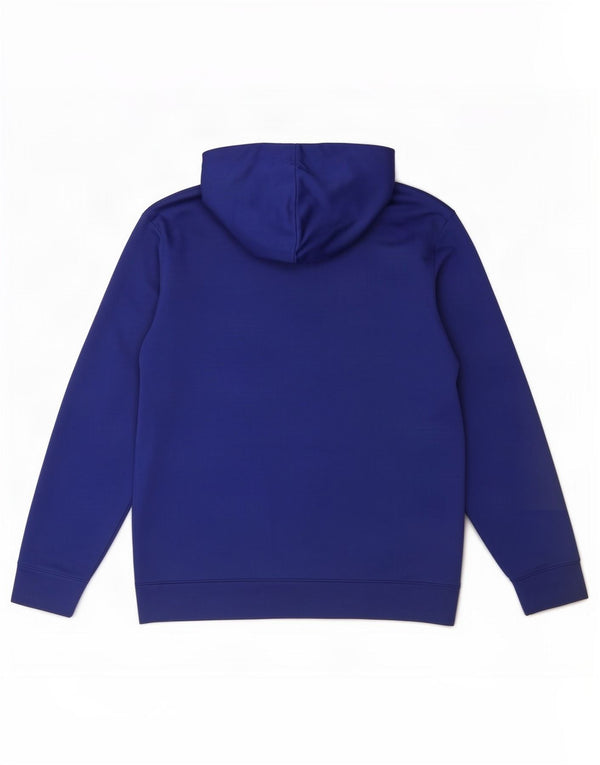 Nike Boys Warriors Graphic Hoodie Jumper 12-13 Years Large Blue Polyester
