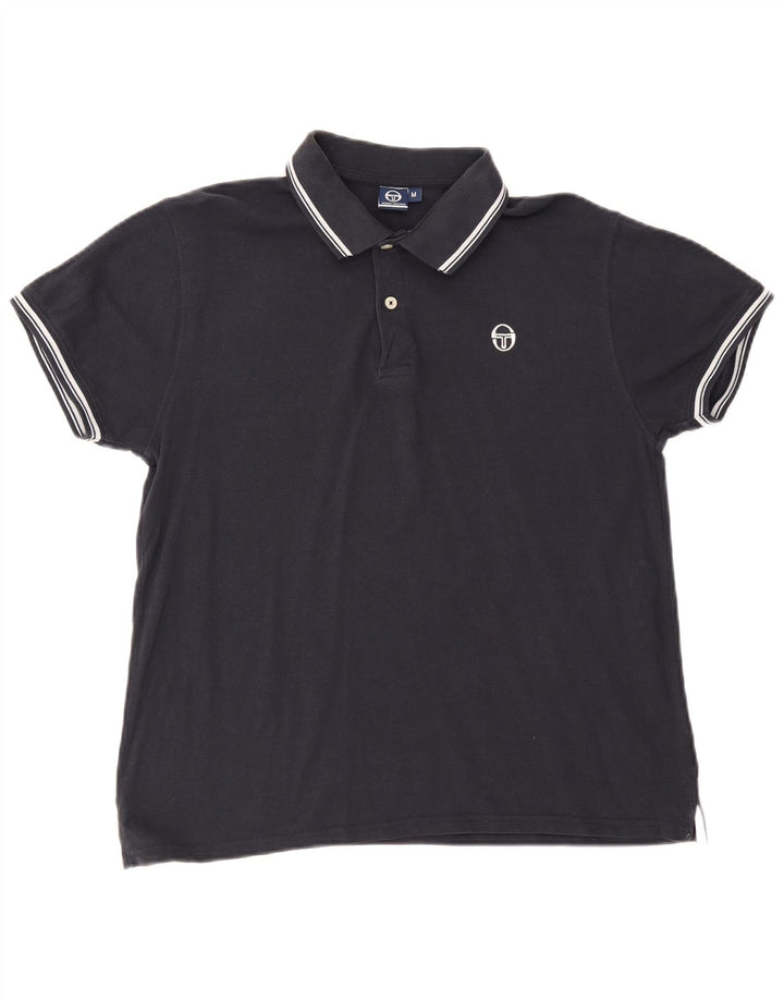 Tricou polo Sergio Tacchini pentru bărbați, bumbac, albastru bleumarin mediu