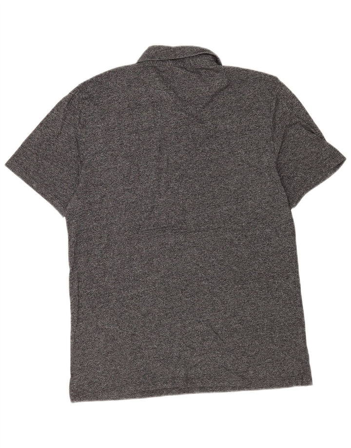 Tricou polo Reiss pentru bărbați, bumbac cu pete gri mediu