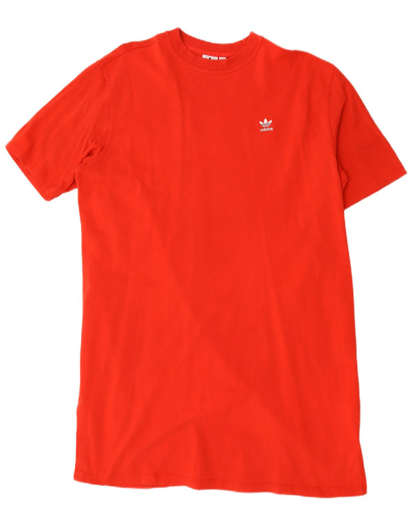 Rochie tricou supradimensionată pentru femei Adidas UK 20 2XL Bumbac roșu