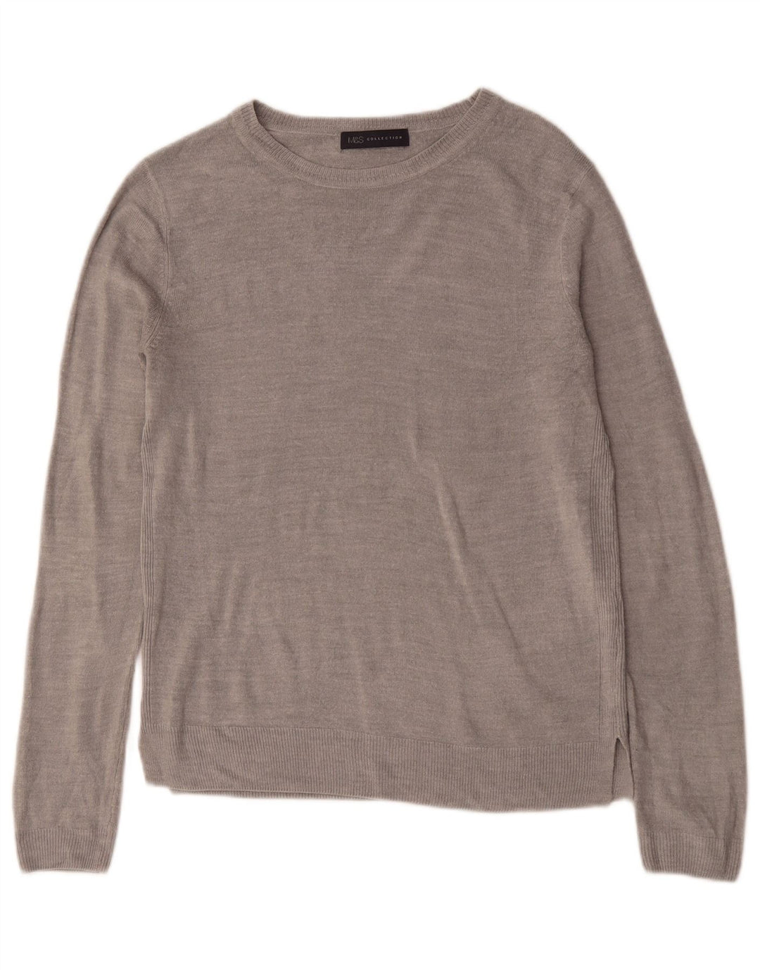 Pulover pentru femei Marks & Spencer cu gâtul cu barca UK 12 Medium Gri