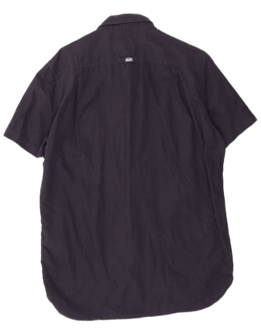Cămașă cu mânecă scurtă pentru bărbați Superdry XL, bumbac bleumarin