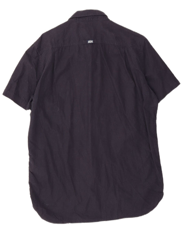 Cămașă cu mânecă scurtă pentru bărbați Superdry XL, bumbac bleumarin