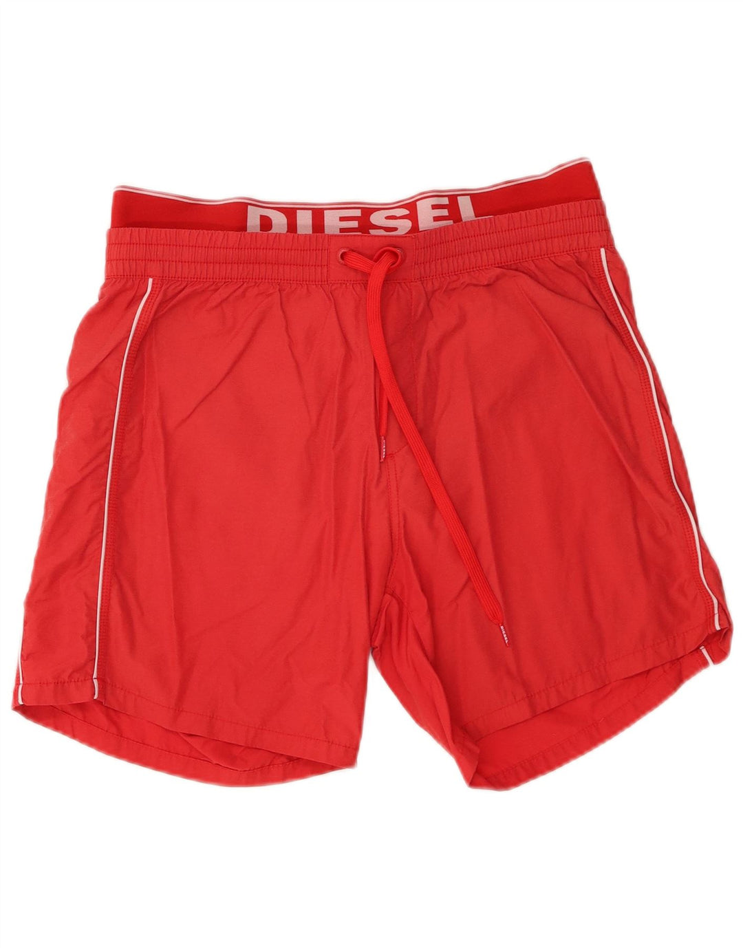 Pantaloni scurți de înot cu grafic pentru bărbați Diesel, bumbac roșu mediu