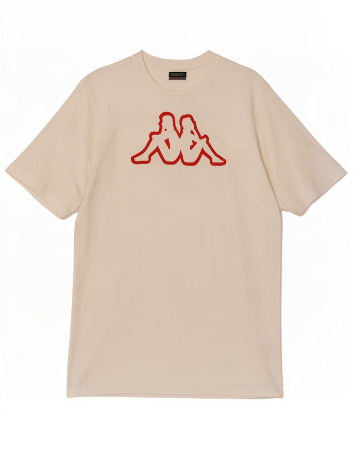 Tricou grafic pentru bărbați Kappa Top mare din bumbac alb