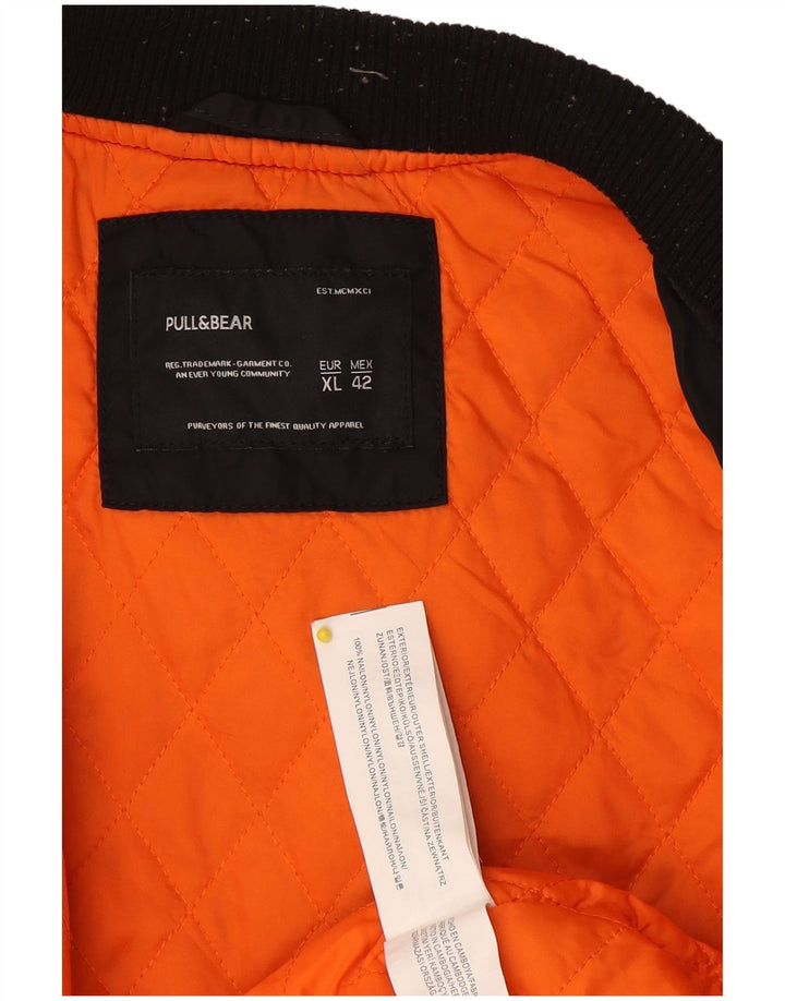 Bomber Pull & Bear pentru femei UK 18 XL Nylon negru
