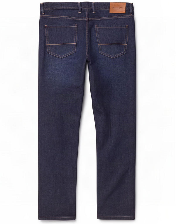 Massimo Dutti Mens Slim Jeans EU 44 Large W34 L30 Navy Blue Cotton