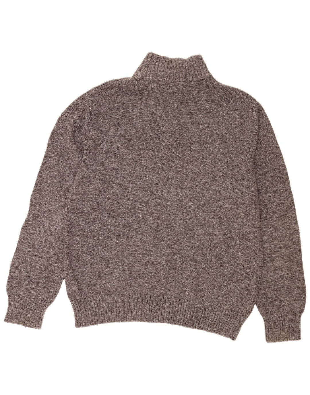 Pulover pentru bărbați Eddie Bauer, cu fermoar, cu gât, bumbac mare, cu pete gri