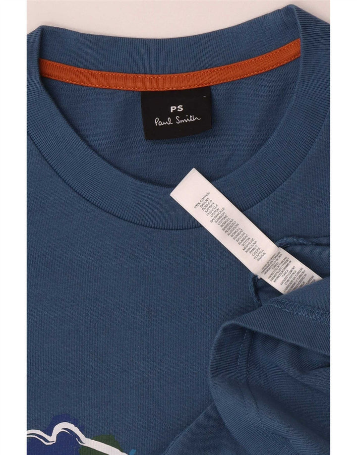 Tricou grafic pentru bărbați Paul Smith Top mare, albastru, bumbac