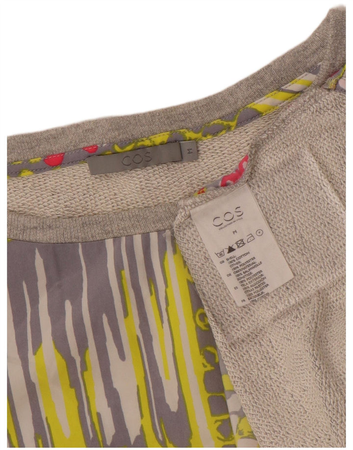 Pulover Cos pentru femei UK 14 Medium Gri Geometric Bumbac