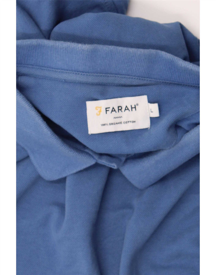 Tricou polo Farah pentru bărbați, mare, albastru, bumbac