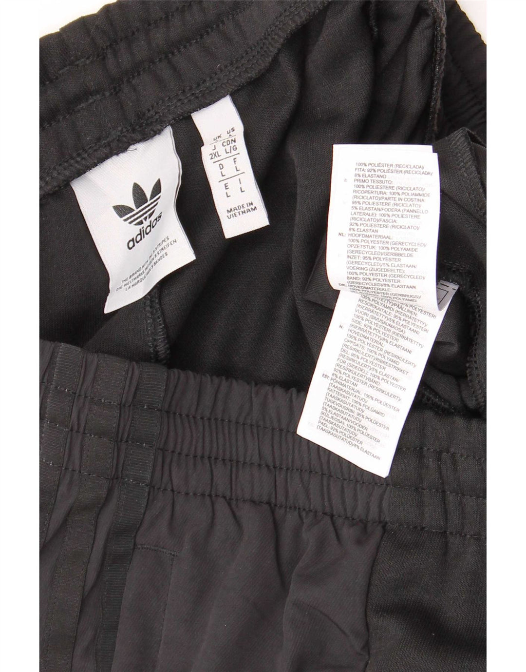 Pantaloni de trening pentru bărbați Adidas Pantaloni de jogging, mari, negru, poliester color bloc