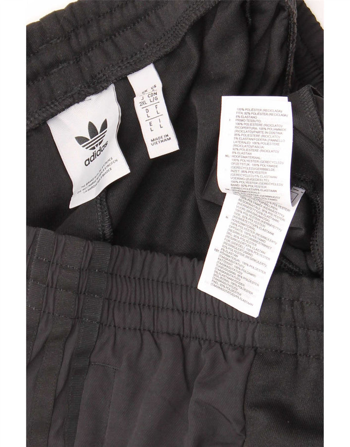 Pantaloni de trening pentru bărbați Adidas Pantaloni de jogging, mari, negru, poliester color bloc