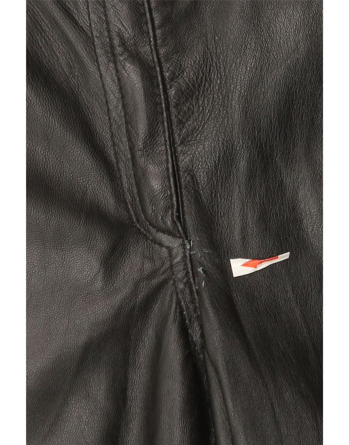 Pantaloni de piele conici pentru femei Scirocco IT 42 Medium W30 L29 Piele neagră