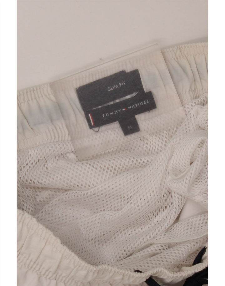 Pantaloni scurți de înot grafic Tommy Hilfiger pentru femei UK 12 Medium White