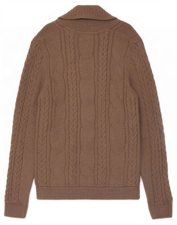 Pulover cardigan pentru bărbați Ted Baker, mărimea 4, bumbac maro mare