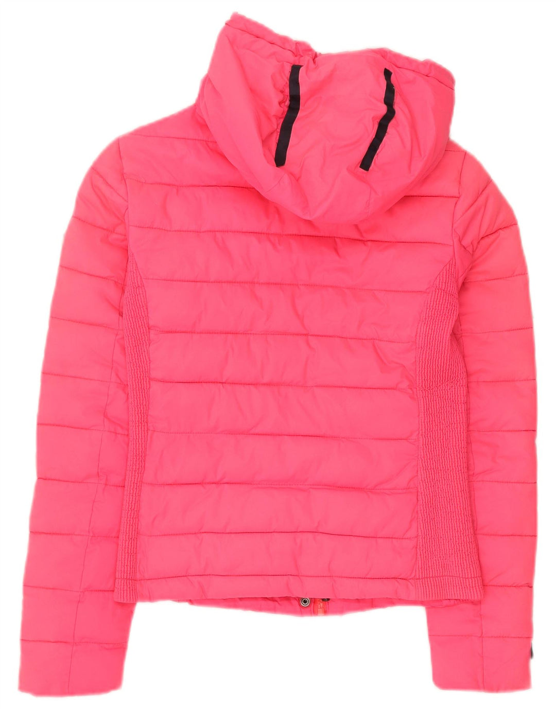 SUPERDRY Jachetă căptușită cu glugă pentru femei UK 10 Small Pink Nylon