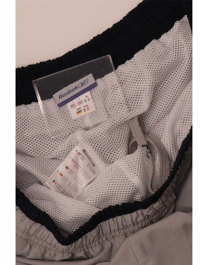 Pantaloni scurți sport Bermuda Reebok pentru bărbați, mari, gri din poliester