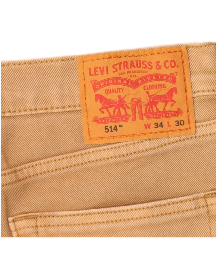 Pantaloni scurți Levi's 514 Denim W34 Large Beige Bumbac