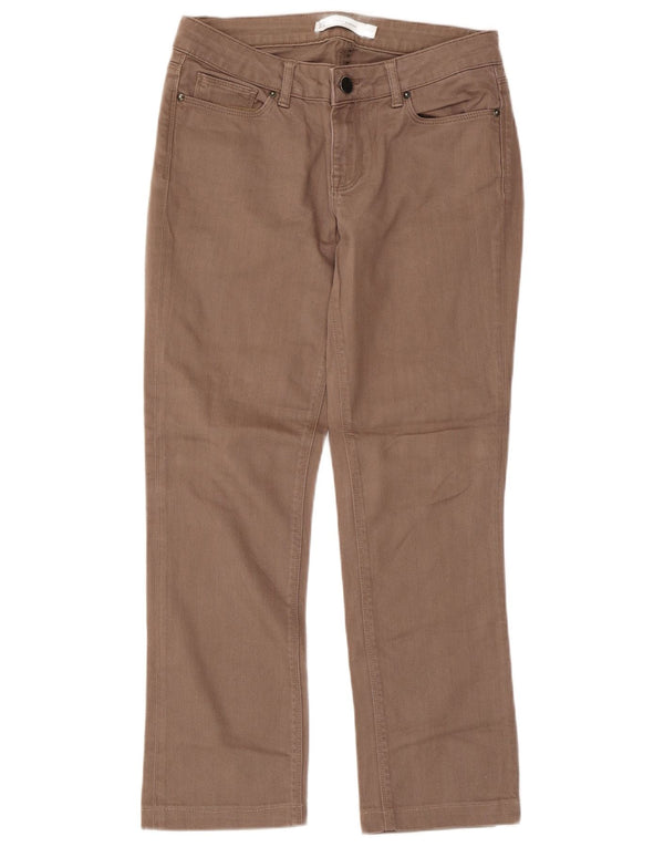 Blugi Drepți Femei ZARA EU 38 Mici L28 L26 Bumbac Maro