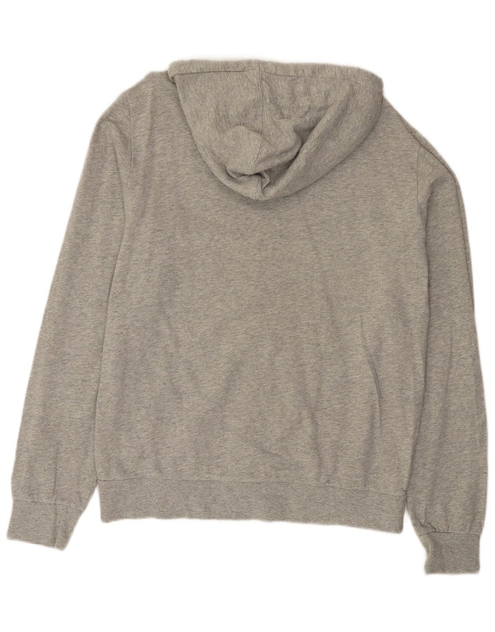 Woolrich Pulover cu capotă cu fermoar grafic pentru bărbați, mare, gri bumbac cu pete