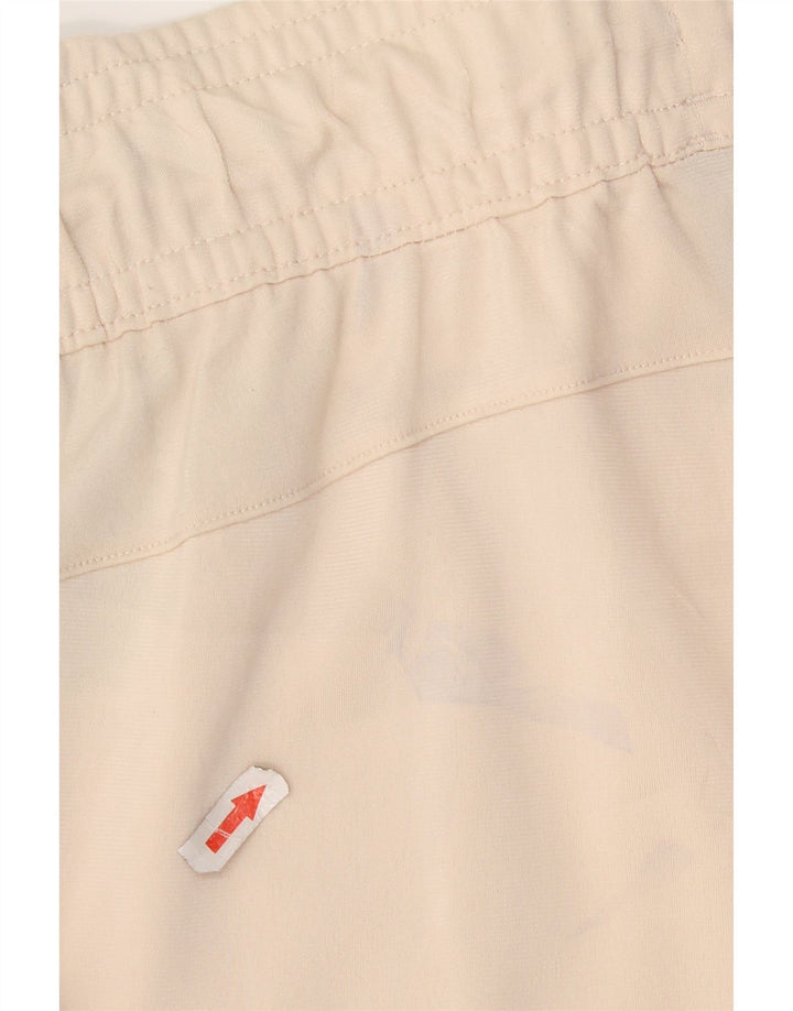Pantaloni de trening Capri Adidas pentru femei UK 8/10 Poliester Bej Mic