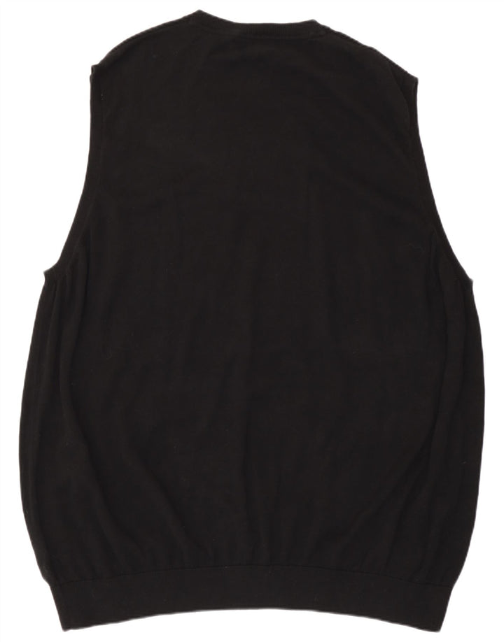 Marks & Spencer Mens Vest Tank Top 4XL Bumbac Negru