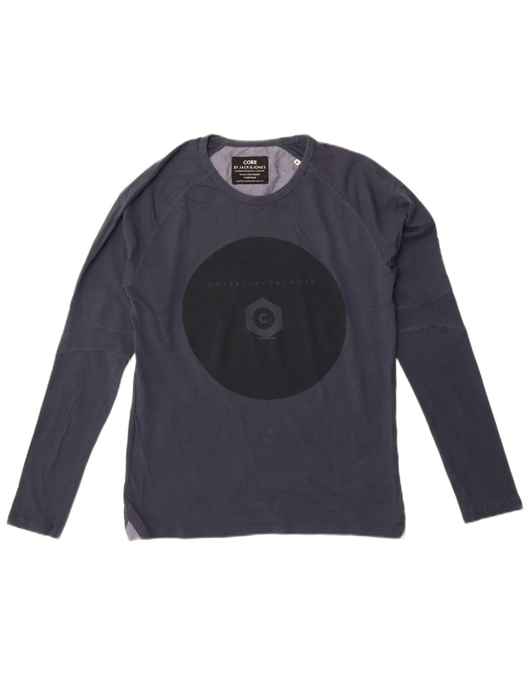 Jack & Jones pentru bărbați cu grafic Top cu mânecă lungă, mediu bleumarin