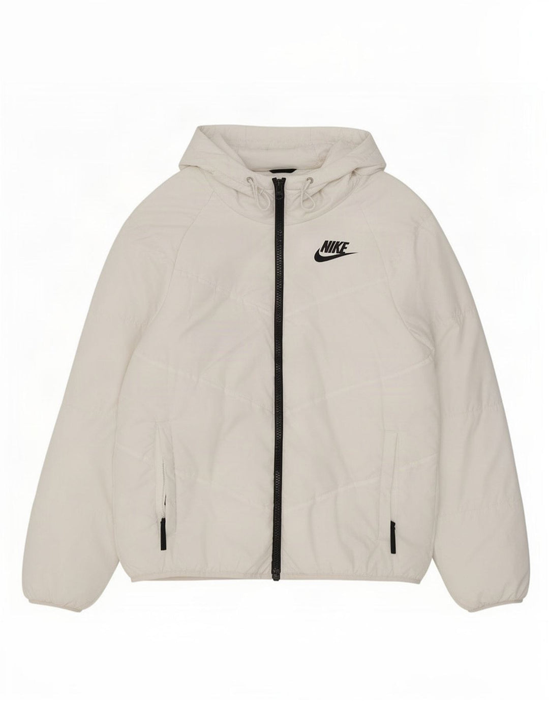 Jachetă de vânt cu glugă pentru bărbați Nike UK 36 Poliester alb mic