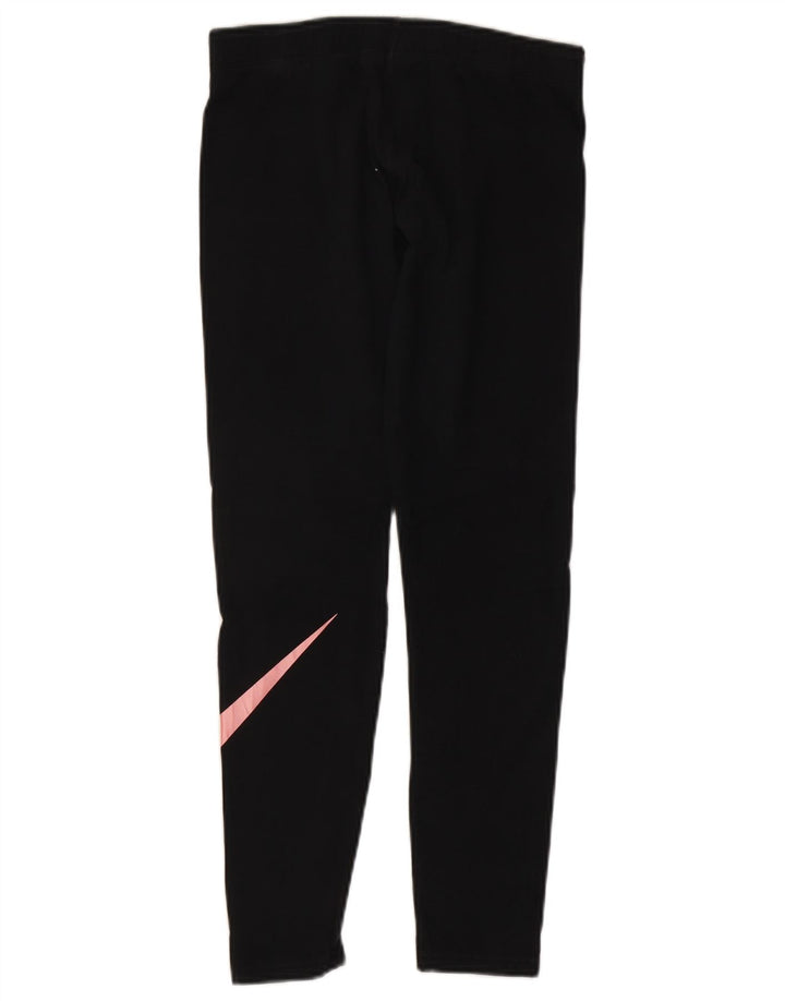 Leggings grafic Nike pentru femei UK 12, bumbac mediu negru