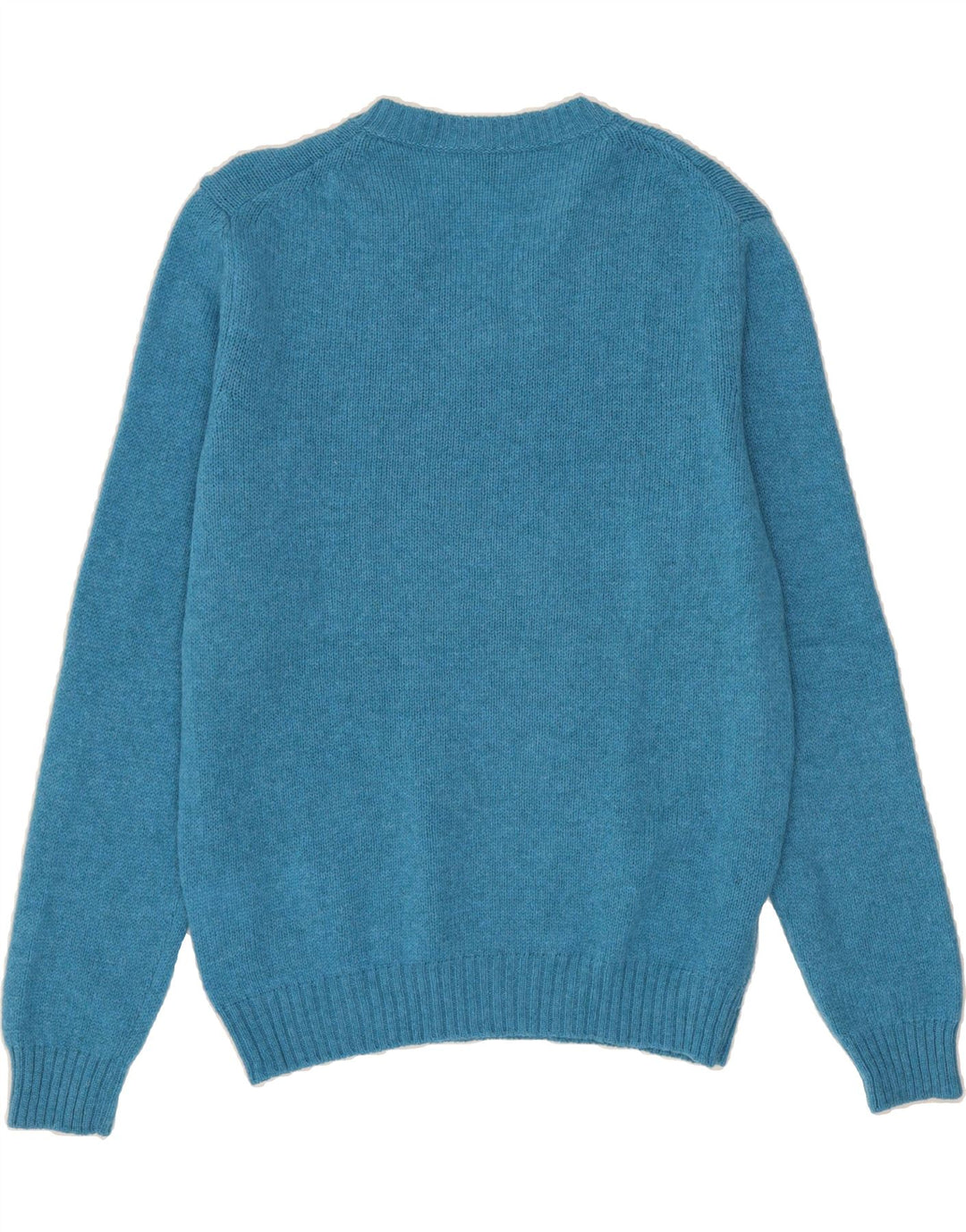 BENETTON Mens V-Neck Jumper Sweater Large Blue Wool Vintage Benetton and Second-Hand Benetton from Messina Hembry 