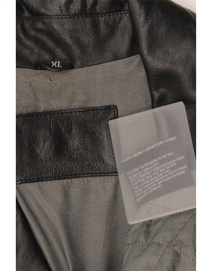 Jachetă de piele vintage pentru bărbați UK 42 XL din piele neagră