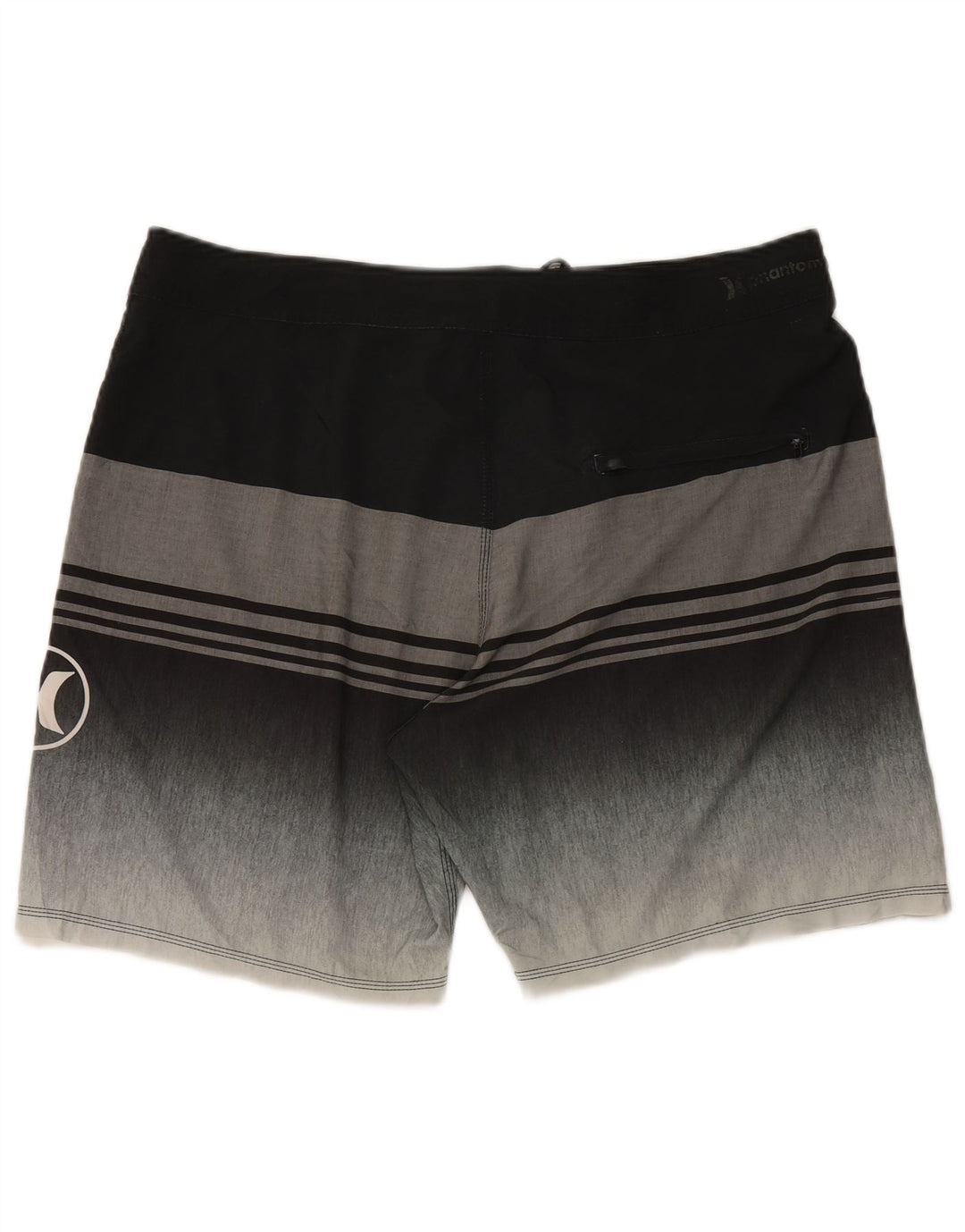 Pantaloni scurți de înot Hurley pentru bărbați, XL, poliester cu dungi negre