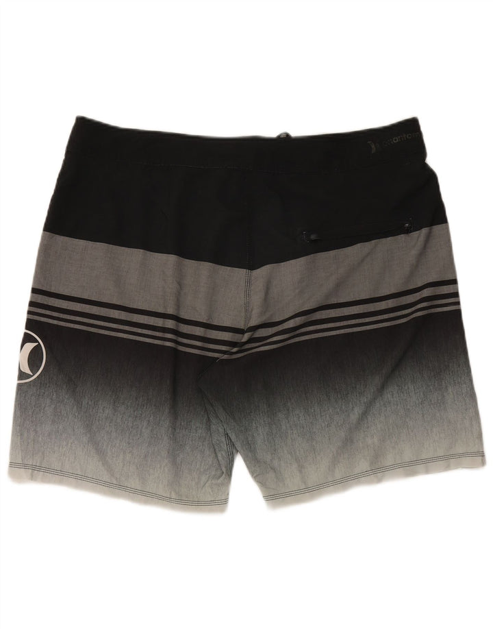 Pantaloni scurți de înot Hurley pentru bărbați, XL, poliester cu dungi negre