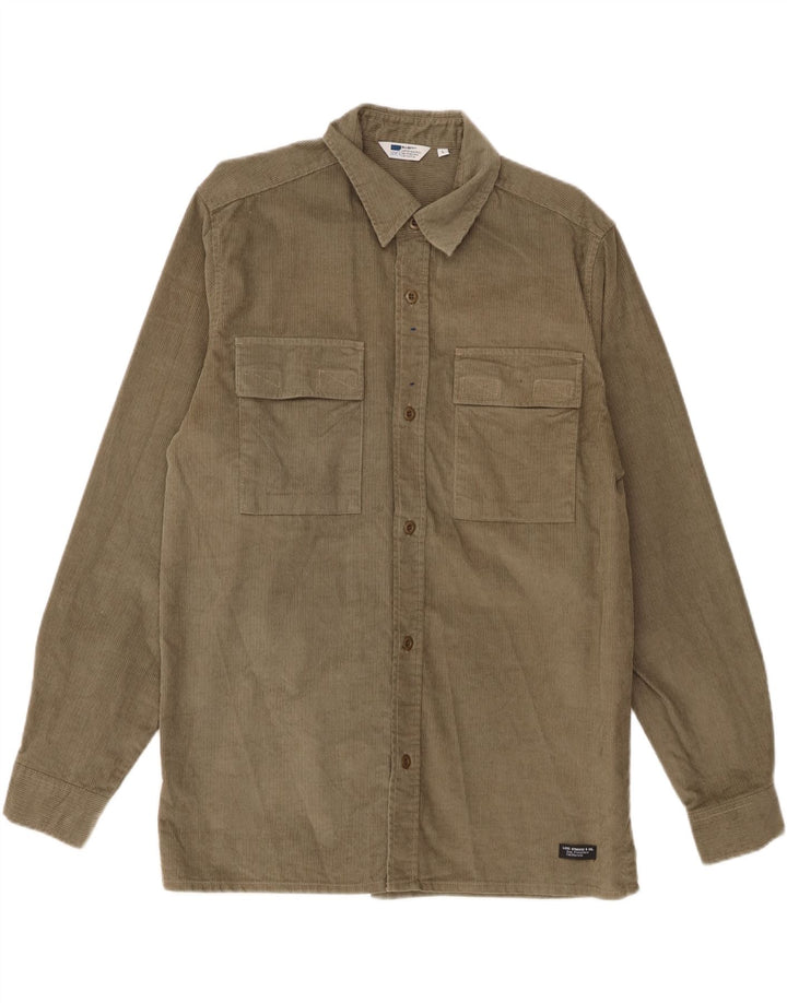 Cămașă pentru bărbați Levi's din velur, bumbac mare kaki
