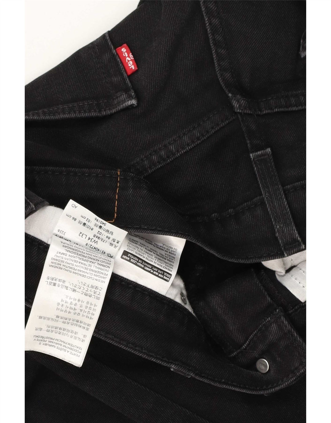 Blugi slim pentru bărbați Levi's W34 L32 bumbac negru