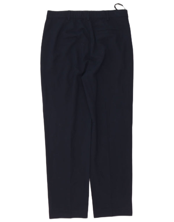 Marks & Spencer Womens Chino Trousers UK 10 Small W30 L28 Navy Blue