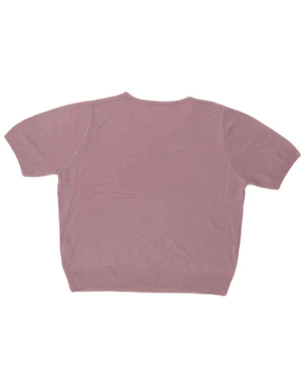 Pulover pentru femei Marks & Spencer Crop Crew Deck Pulover UK 18 XL roz