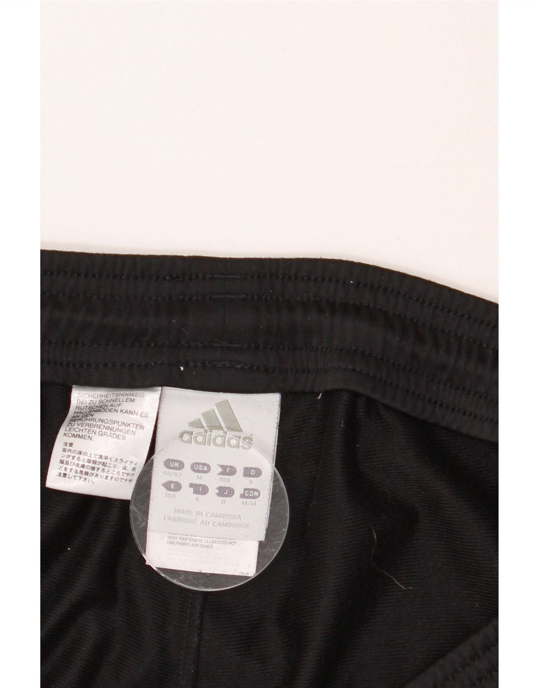 ADIDAS Mens Tracksuit Trousers Joggers UK 40/42 Medium Black Polyester Vintage Adidas and Second-Hand Adidas from Messina Hembry 