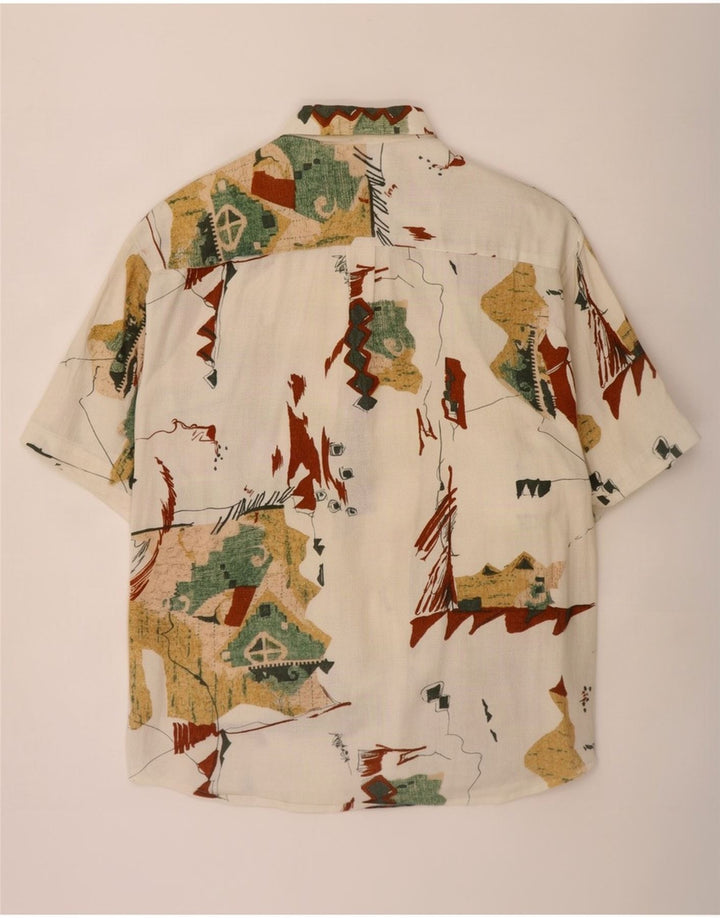 Cămașă pentru bărbați cu model abstract Angelo Litrico Mărimea 41/42, mare, alb