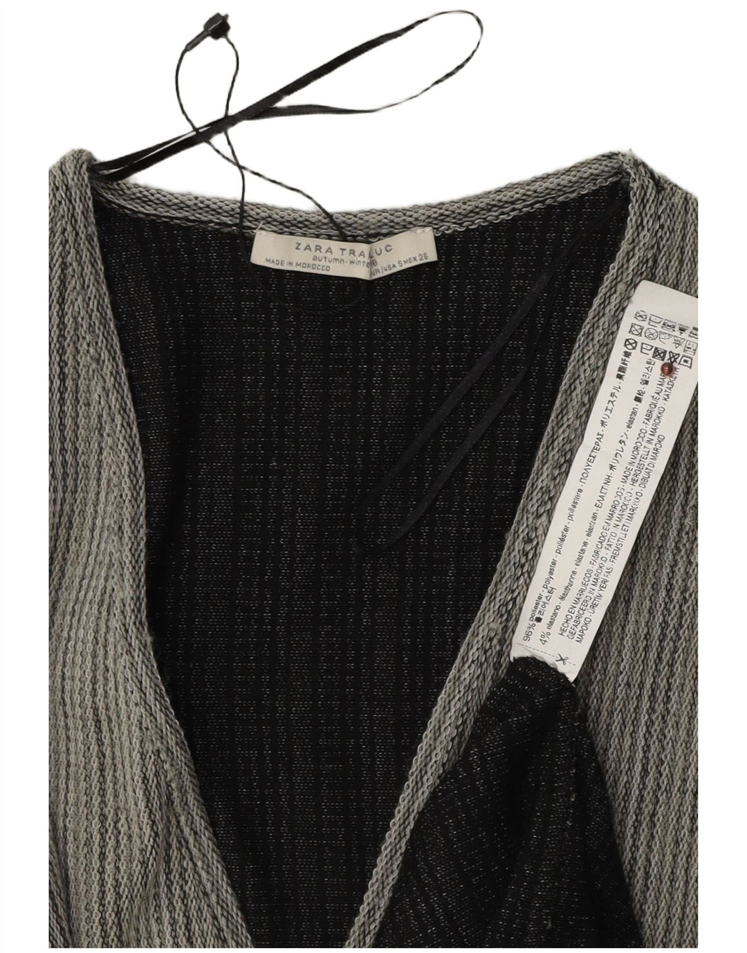 Rochie maxi supradimensionata pentru femei Zara UK 10 Poliester cu dungi gri mici