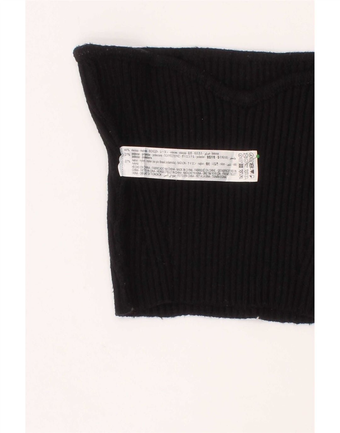 Top crop pentru femei Zara, cu umăr deschis, mic, negru, viscoză