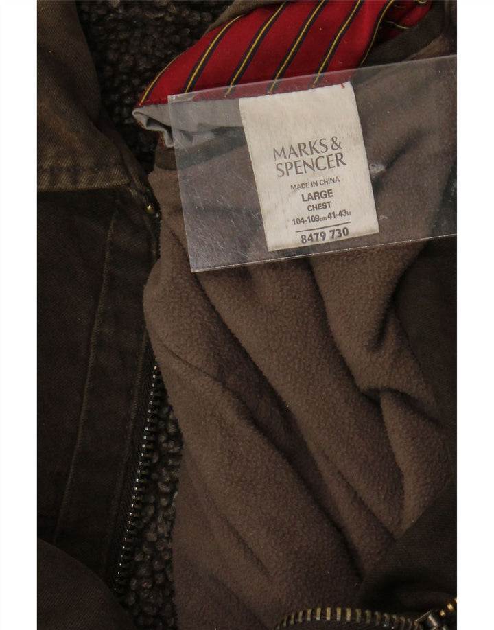 Geacă bomber pentru bărbați Marks & Spencer UK 40 mare, maro, bumbac