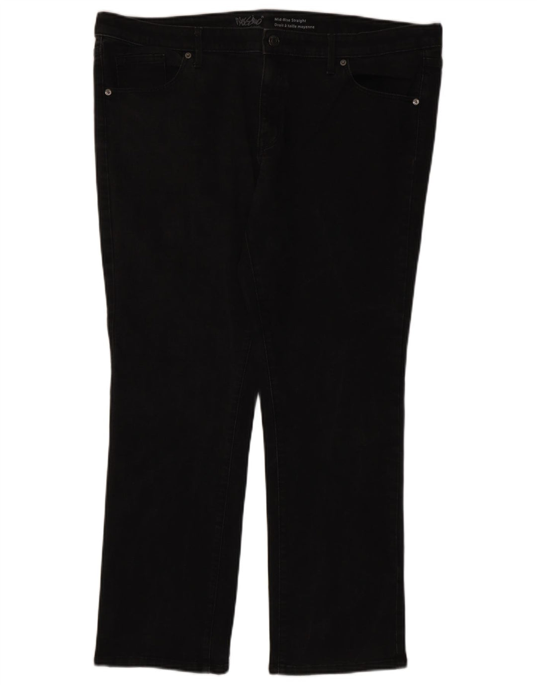 Blugi drepți cu talie medie pentru femei Mossimo, SUA 18 2XL W40 L29 gri