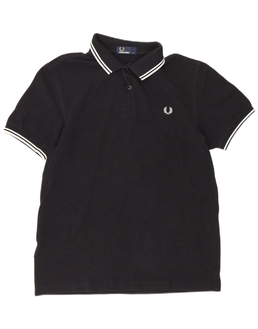 Cămașă polo Fred Perry pentru bărbați, bumbac mediu negru