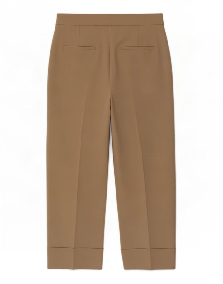 Pantaloni Drepți Zara Femei L28 L27 Poliester Bej