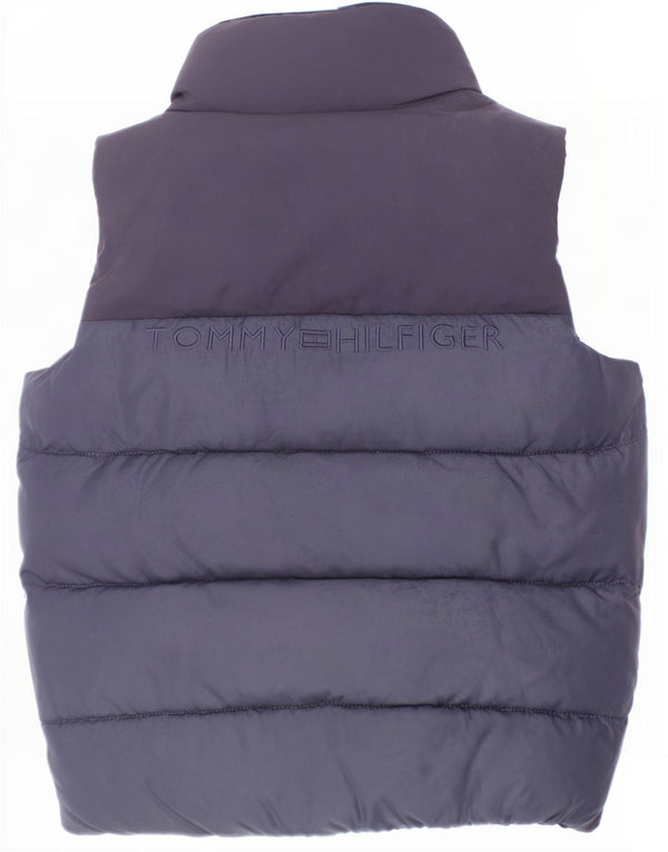 Gilet căptușit cu grafică Tommy Hilfiger pentru băieți, 5-6 ani, poliester bleumarin
