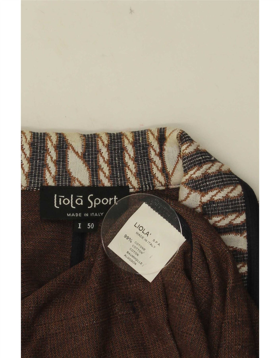 Jachetă pentru femei Liola tricot cu 3 nasturi IT 50 XL bumbac cu dungi negre